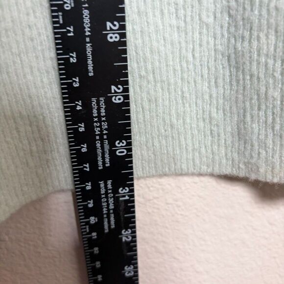New York Laundry Sweater Women's XL Green Wool Blend Sheer Eyelet Pullover NWT - Picture 6 of 8